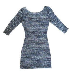 Lily Rose Low Back Multicolor Textured Mini Dress